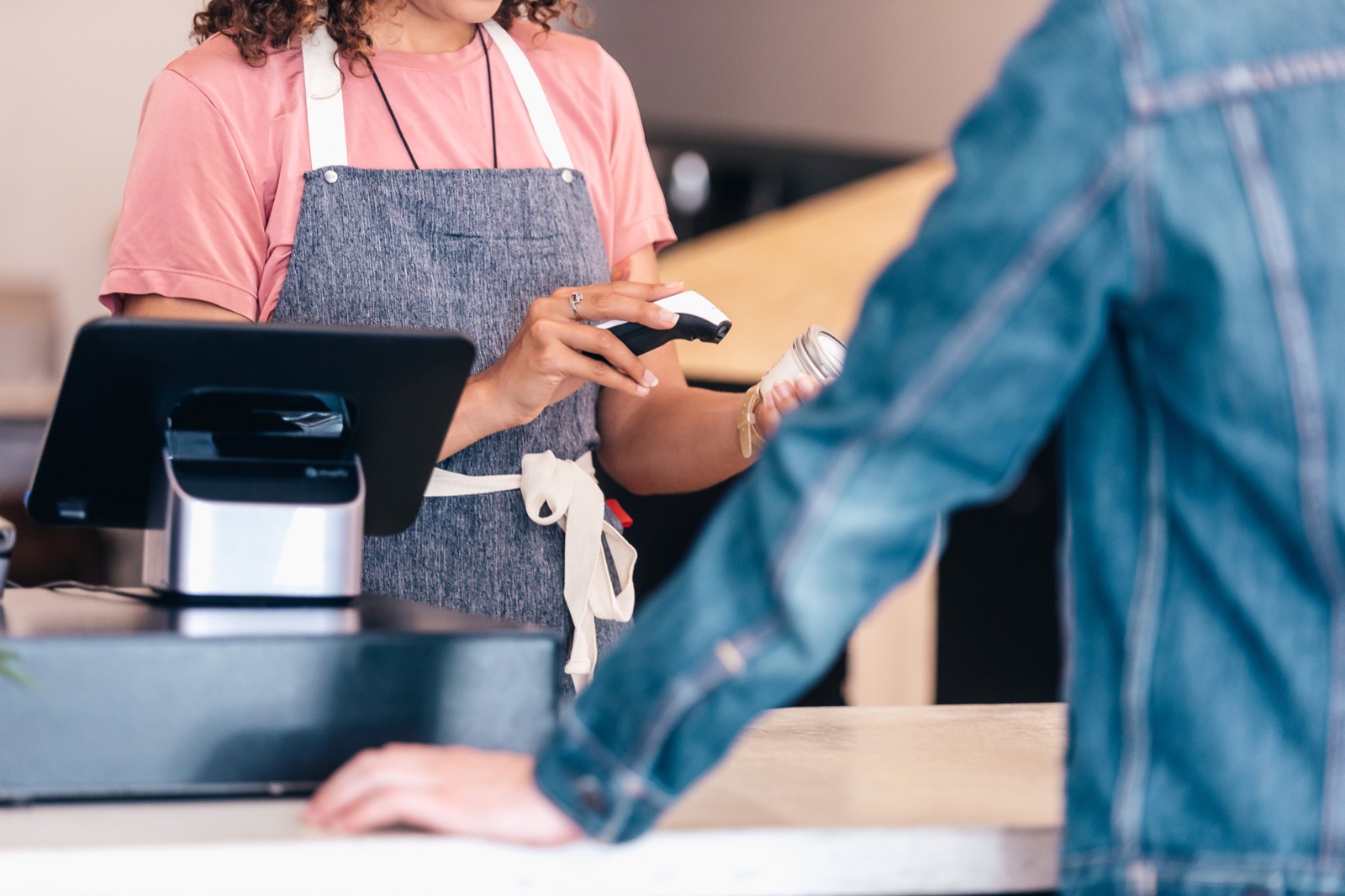 Card payment at counter